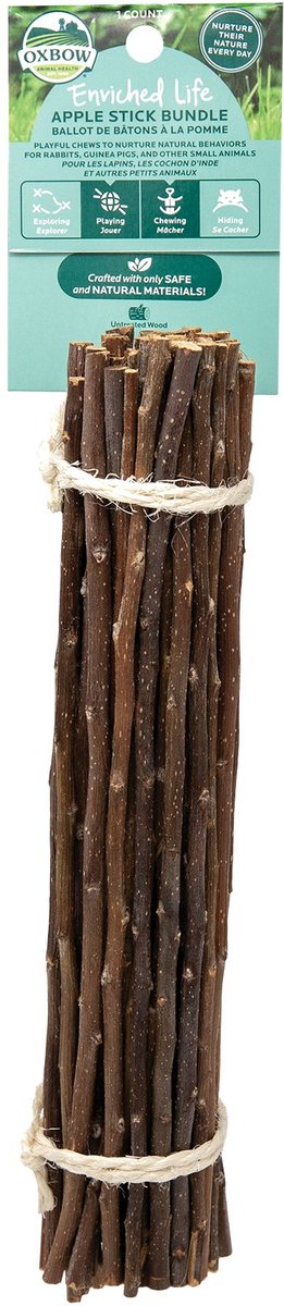 Oxbow Apple Stick Bundle Small Animal Chew Toy