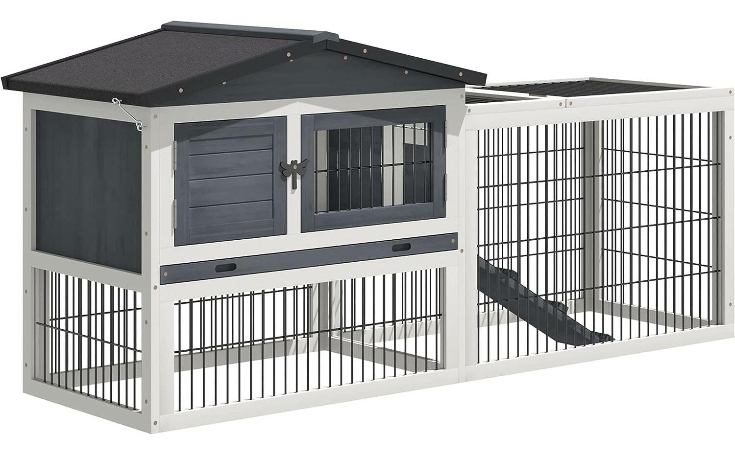 PawHut Solid Wood Rabbit Hutch