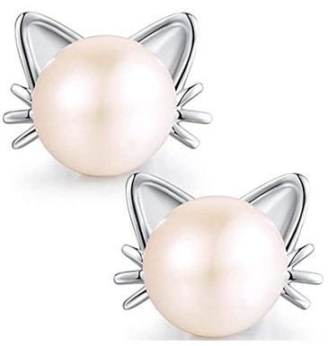 Pearl Cat Earrings