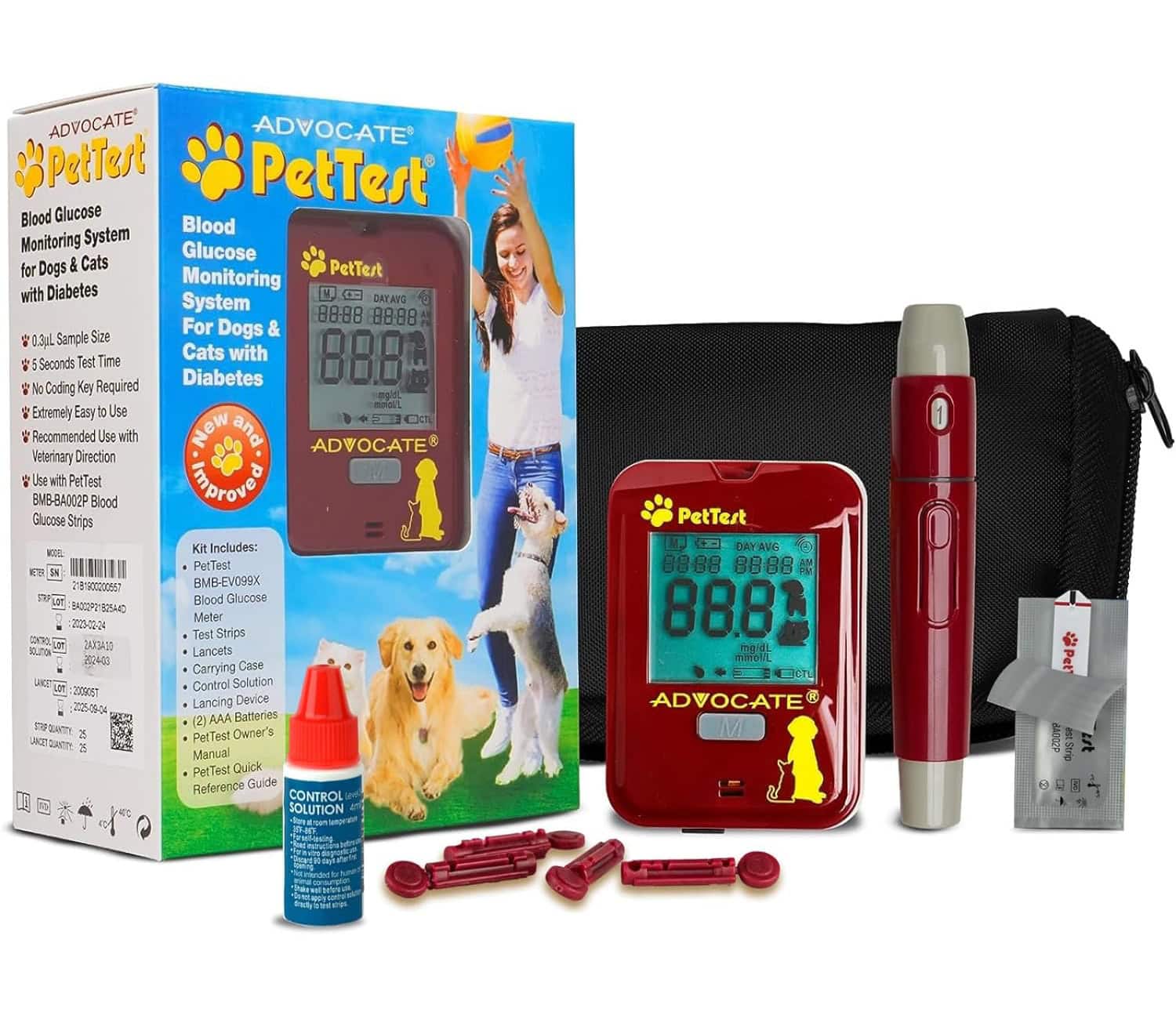 PetTest Glucose Monitoring System for Dogs & Cats