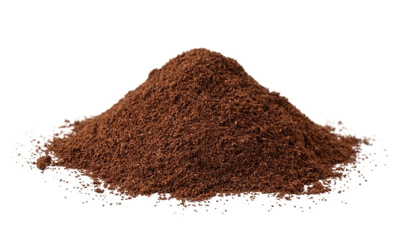 Pile of fresh ground coffee