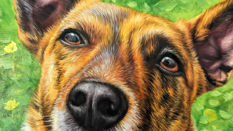 PortraitFlip - close up of the portrait