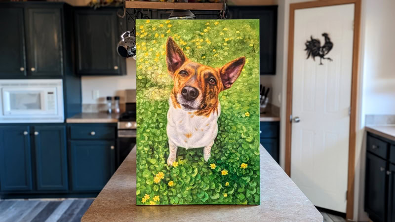 PortraitFlip - portrait of tator tot on the counter