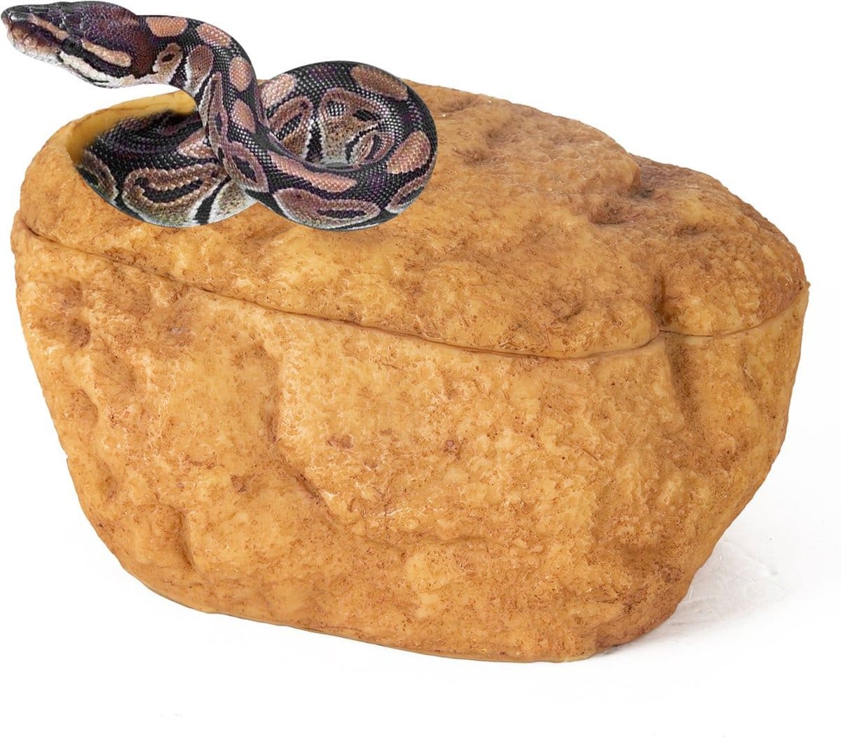 REPTI ZOO 3-in-1 Magnetic Attraction Snake, Ball Python & Geckos Reptile Cave