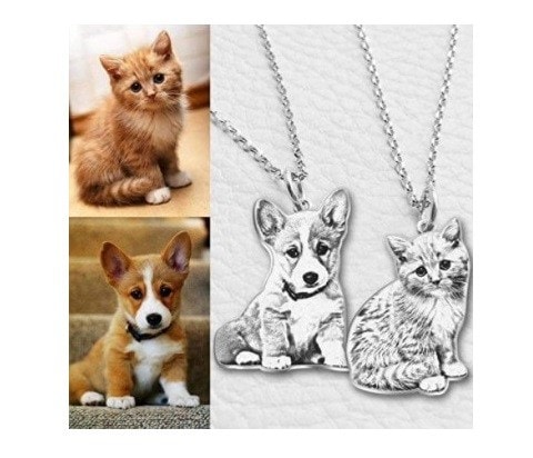 STARATION Custom Picture Photo Engraved Necklace