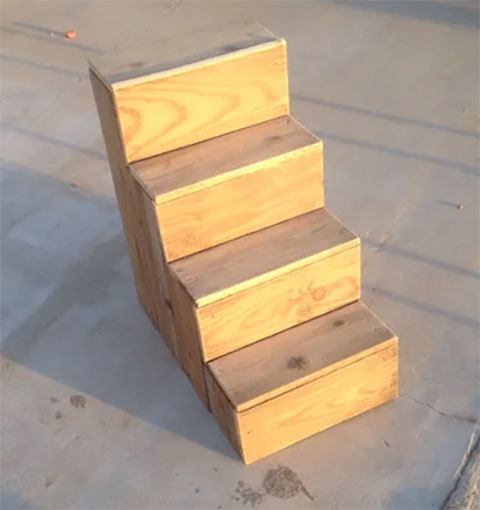 Scrap Wood Dog Stairs