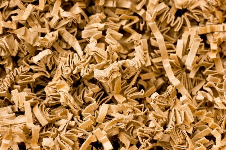 Shredded cardboard
