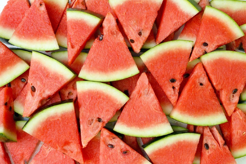 Sliced watermelon