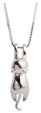 Sterling Silver Cat Necklace