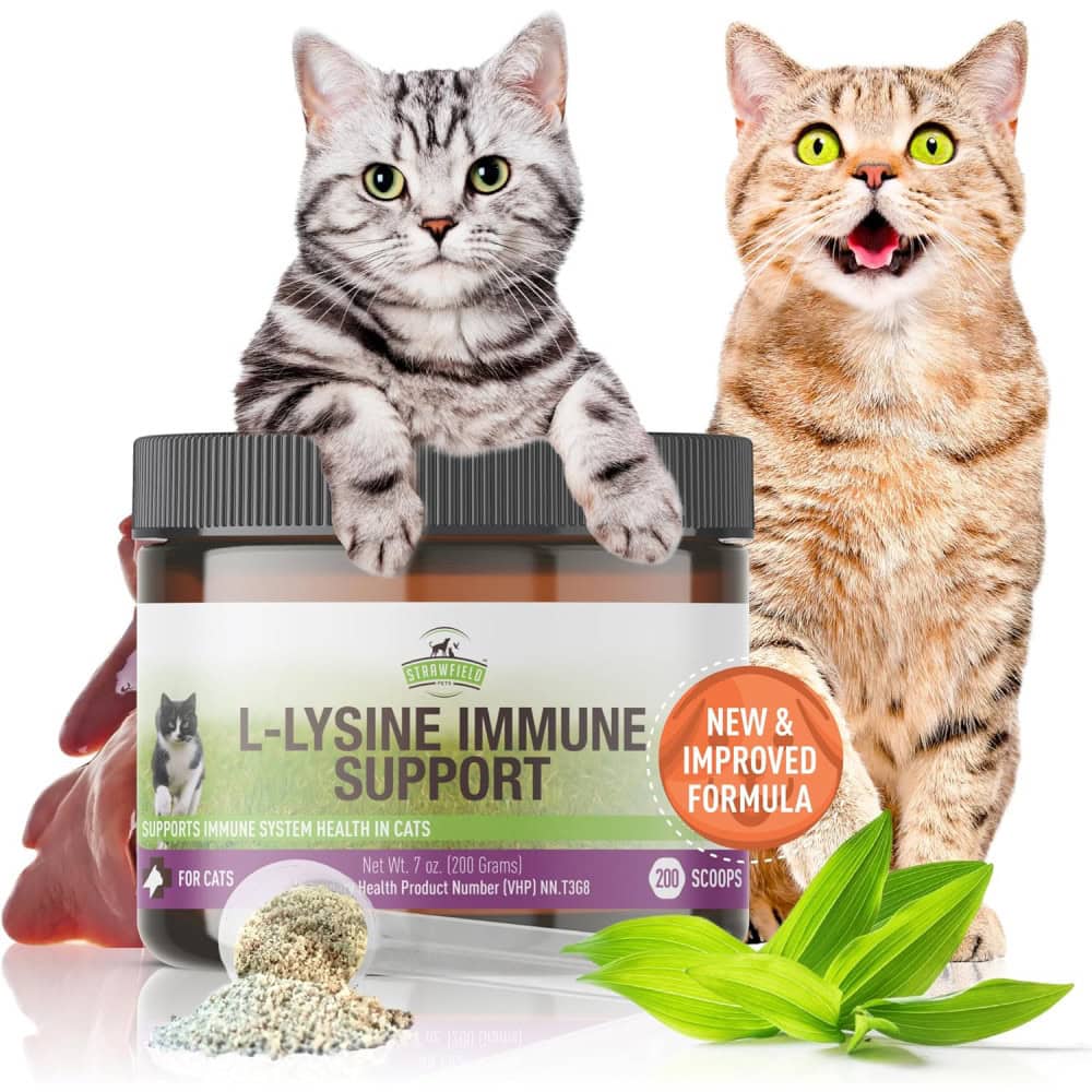 Strawfield Pets L-Lysine Immune Support Cat Supplement