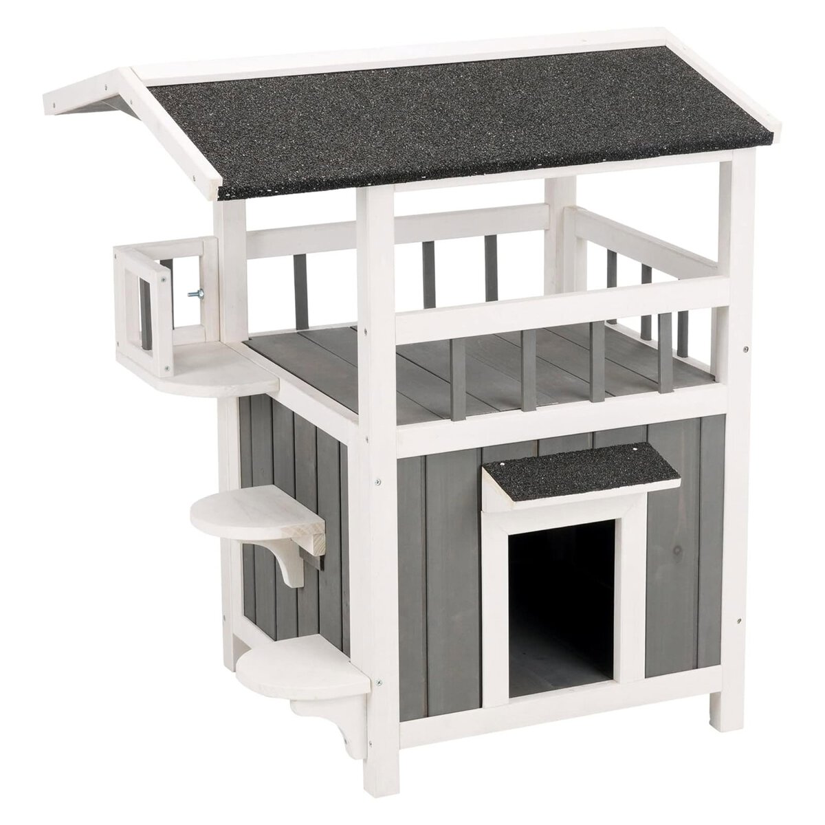 TRIXIE Pet Home with Covered Balcony, Elevated Cat House