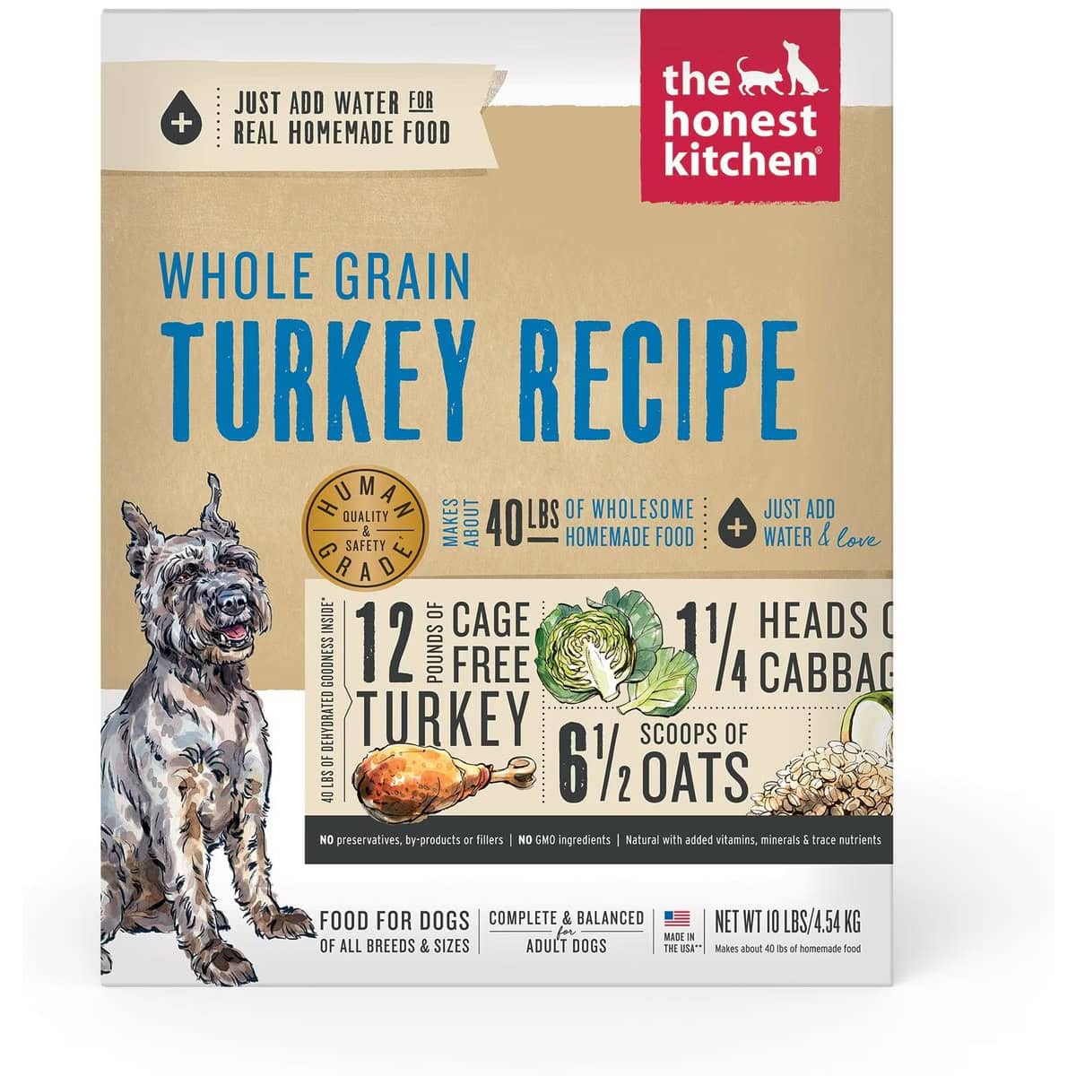 The Honest Kitchen Whole Grain Turkey Recipe Dehydrated Dog Food New