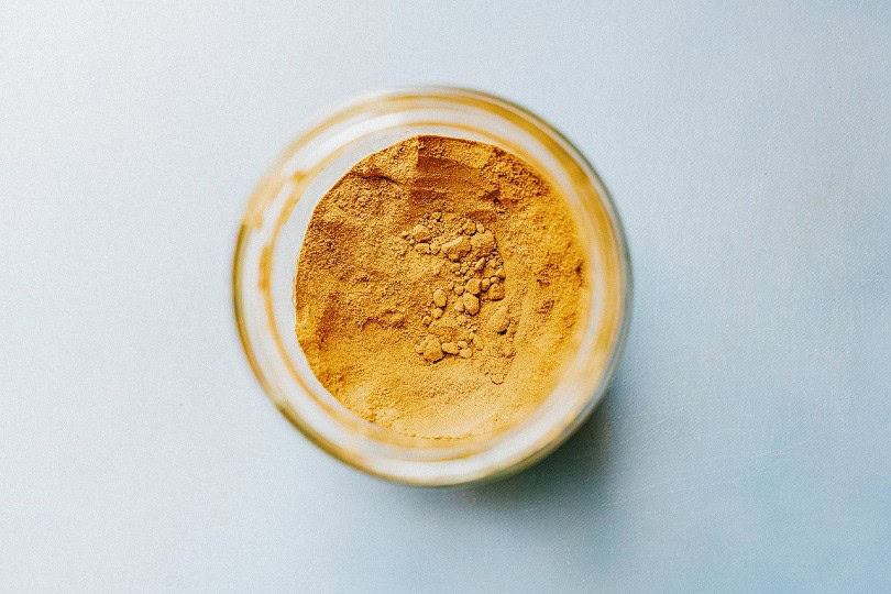 Turmeric in a glass jar