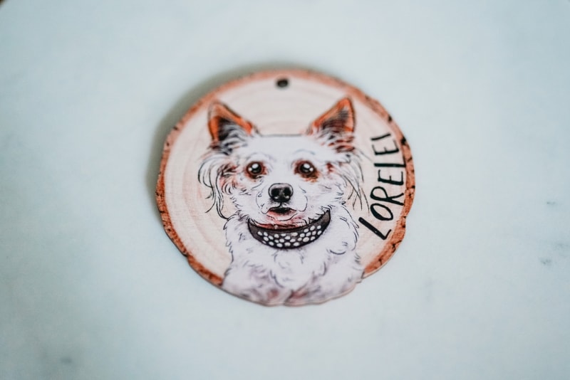 Unifury Wooden Ornament - product on the table