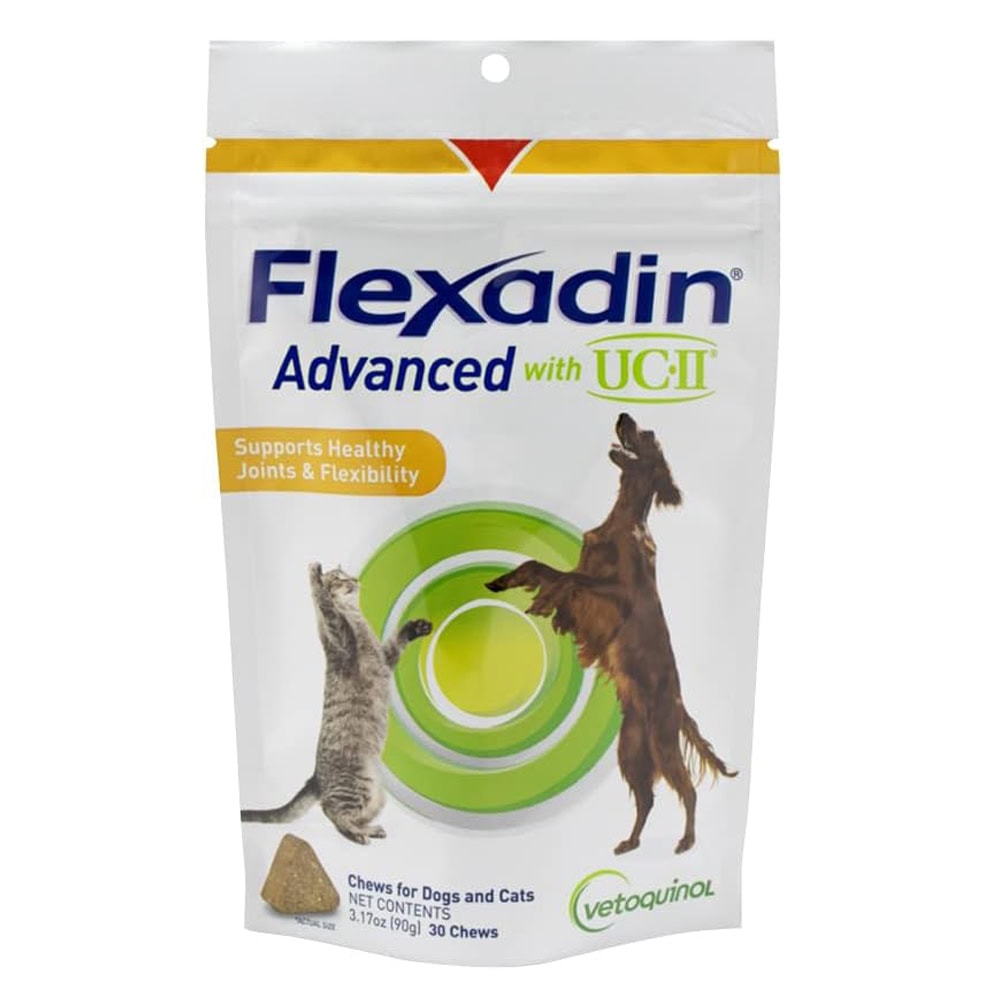 Vetoquinol Flexadin Advanced Dog Hip and Joint Supplement with UC-II Collagen