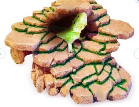 Vila Bearded Dragon & Leopard Gecko Humid Hide Resin Cave & Basking Rocks