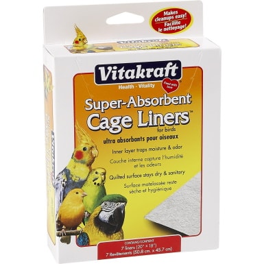 Vitakraft Parrot, Conure, Parakeet & Cockatiel Bird Cage Liners