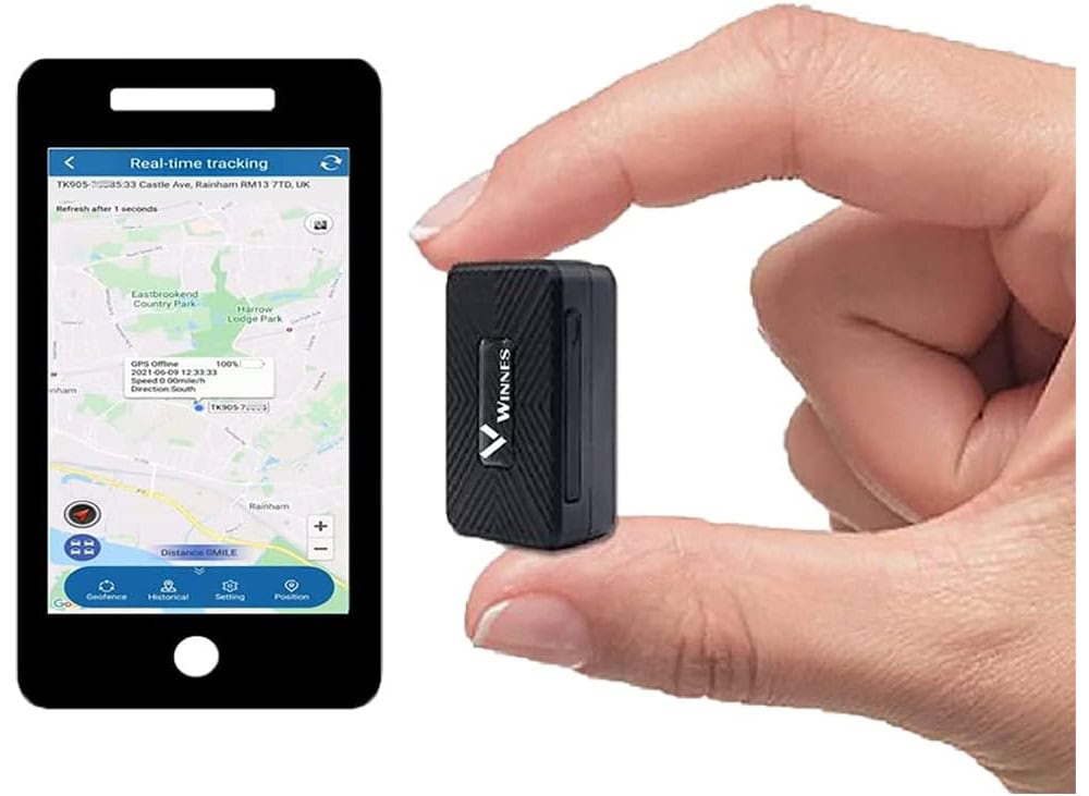 Winnes Mini GPS Tracker Unlimited Range Globally Realtime Location Tracking Portable Personal GPS Tracker