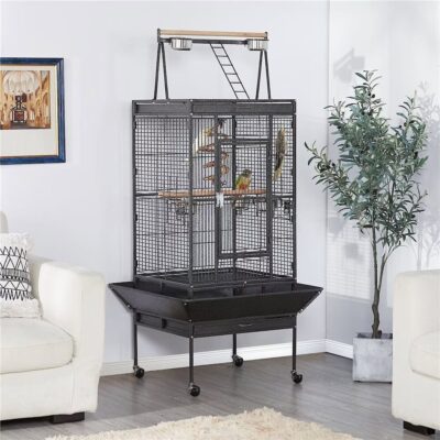 Yaheetech 68.5-in Rolling Bird Cage & Playtop
