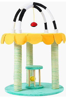 ZEZE Paradise Park 32-Inch Carpet Cat Scratching Post