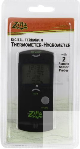 ZILLA Thermometer-Hygrometer for Reptile Terrariums, Digital