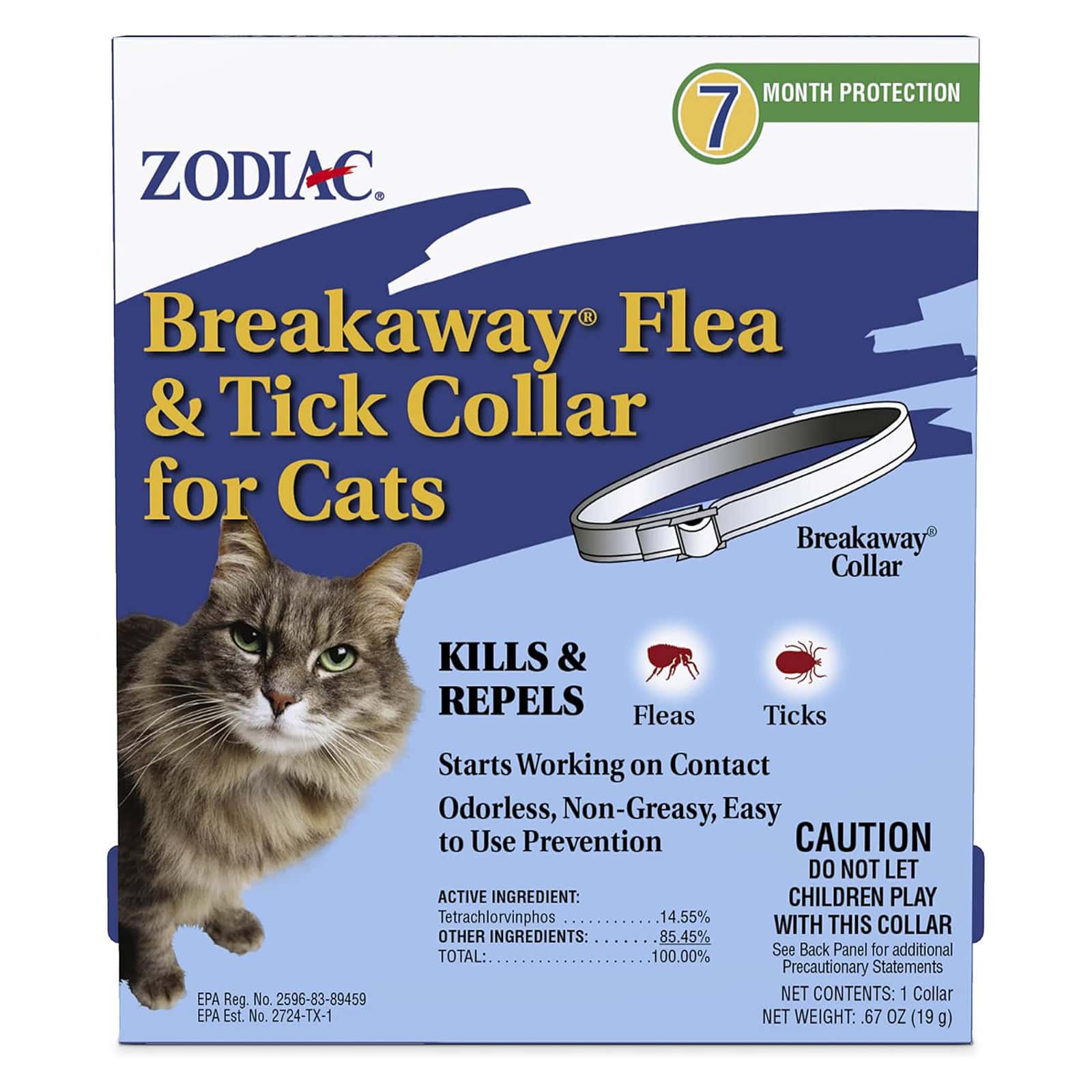 Zodiac Breakaway Flea and Tick Collar for Cats