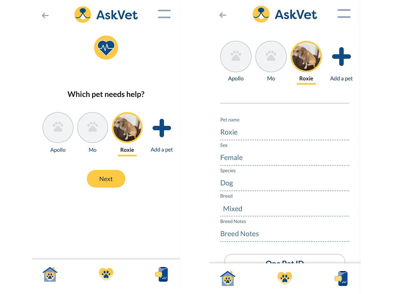 ask vet screenshots copy