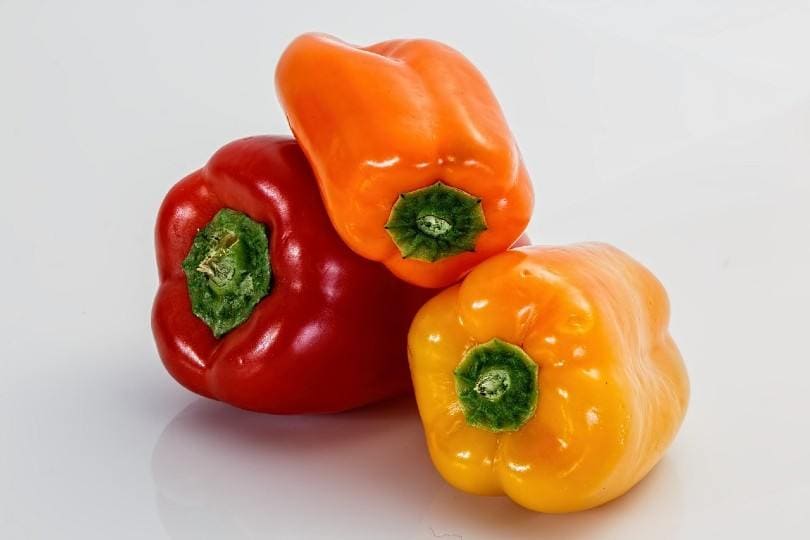 bell peppers closeup