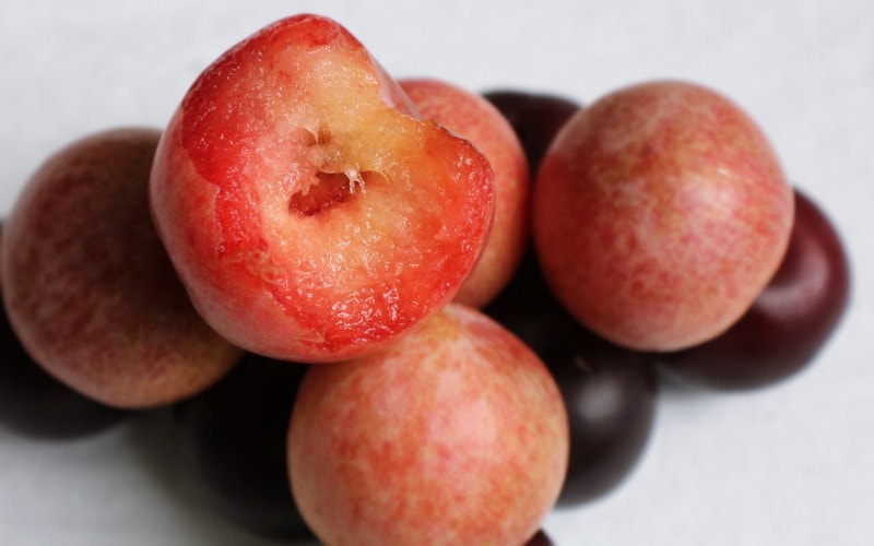 close up of plums