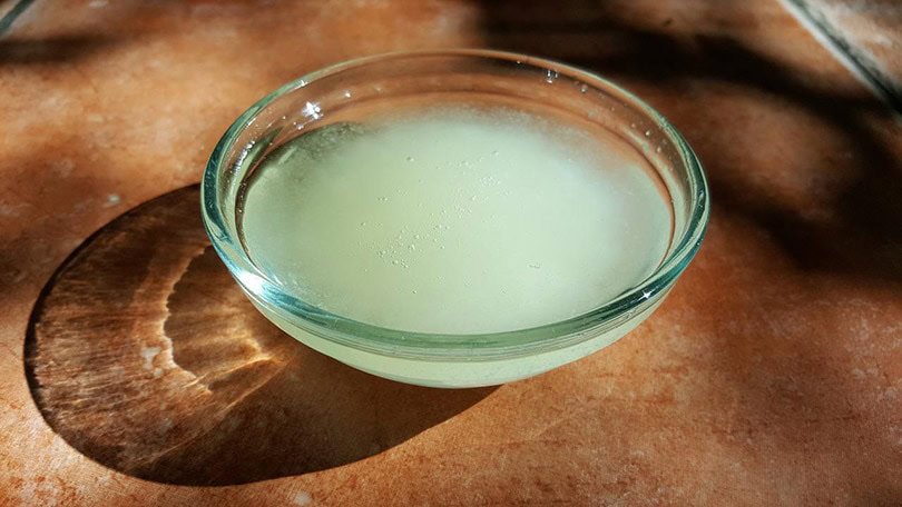 coconut oil in a glass dish