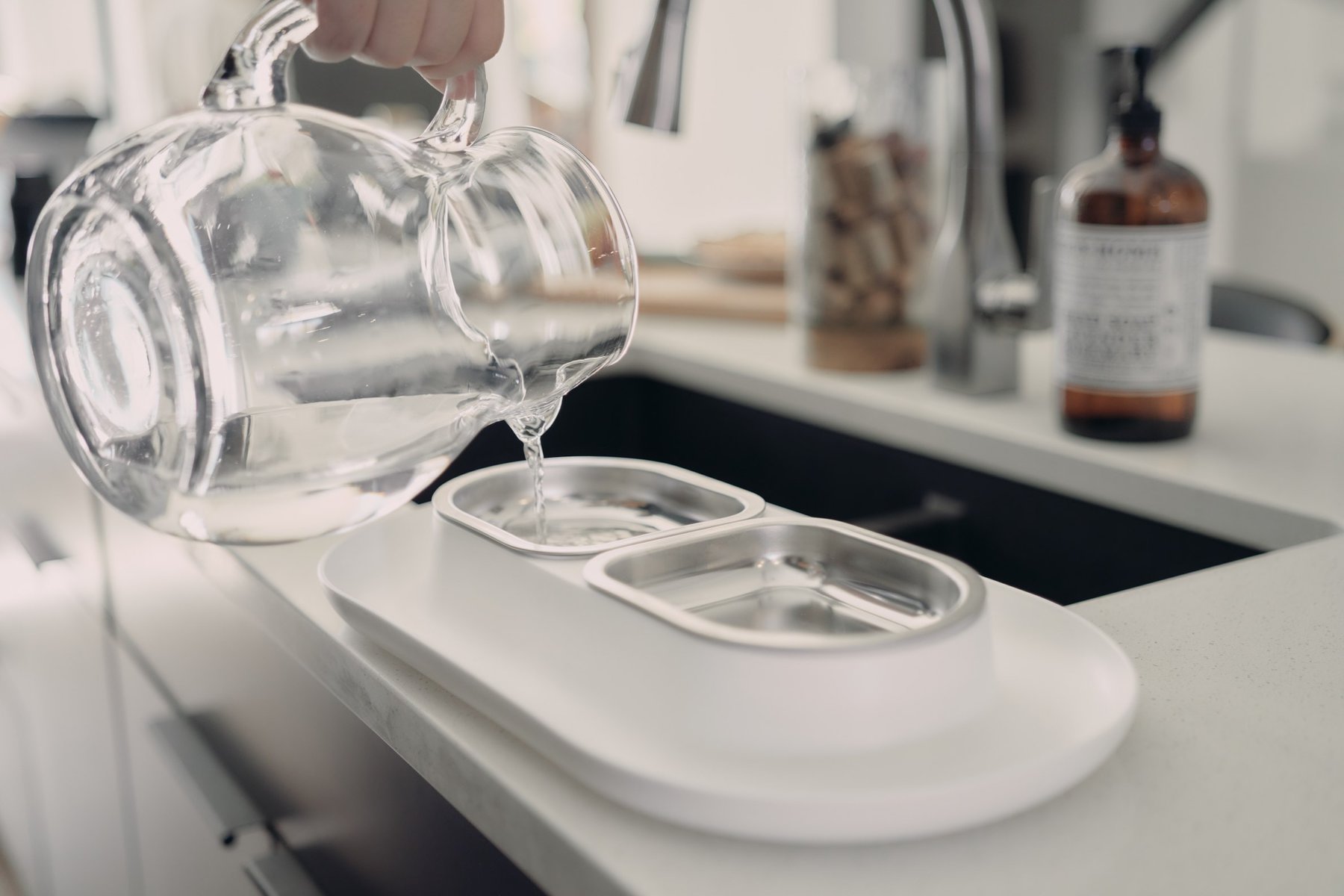 hepper nomnom cat food bowl water fill