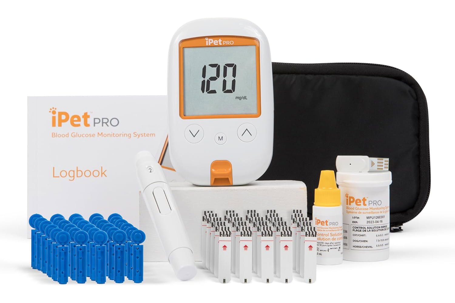 iPet PRO Blood Glucose Monitoring System Designed for Dogs & Cats