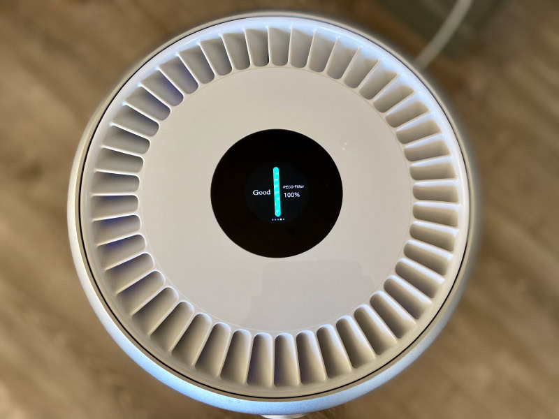 molekule air purifier - product display screen