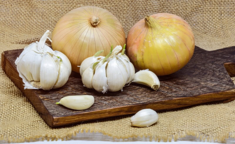 onion and garlic