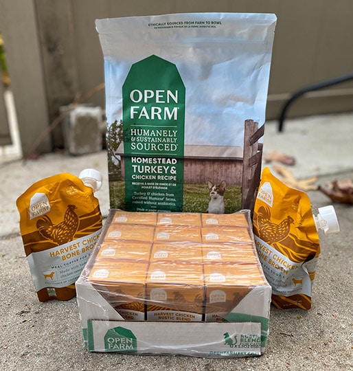 open farm cat food and broth