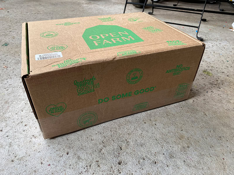 open farm cat food box