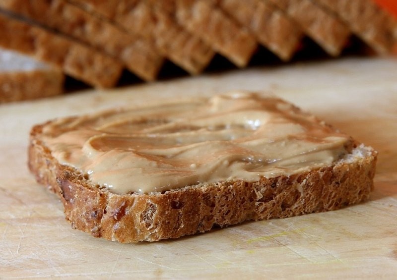 peanut butter on bread