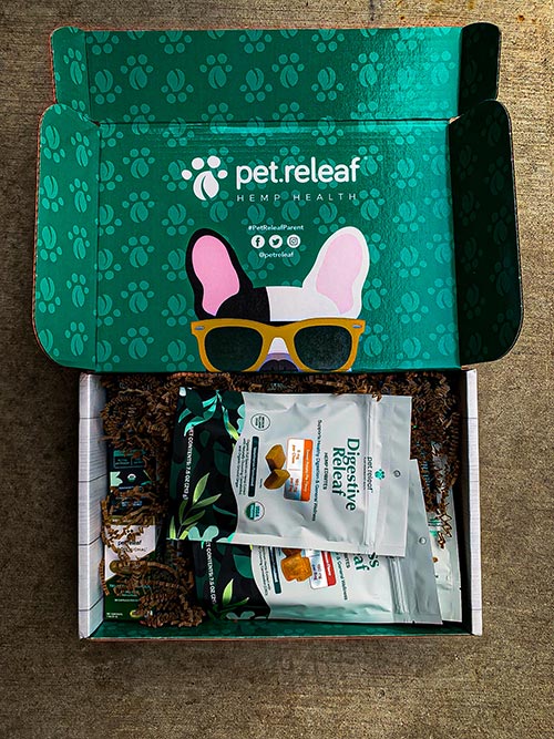 pet releaf hem products in a box