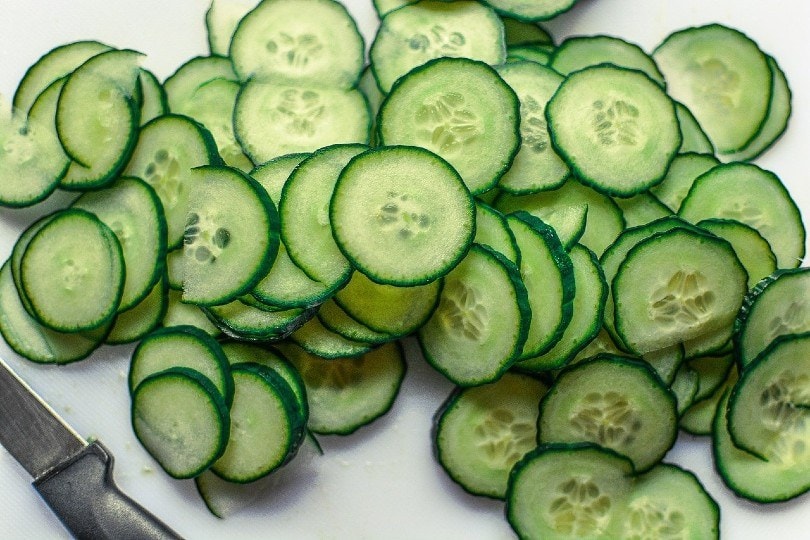 slices of cucumber