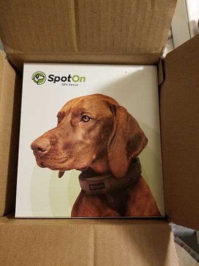 spot on gps dog fence collar box