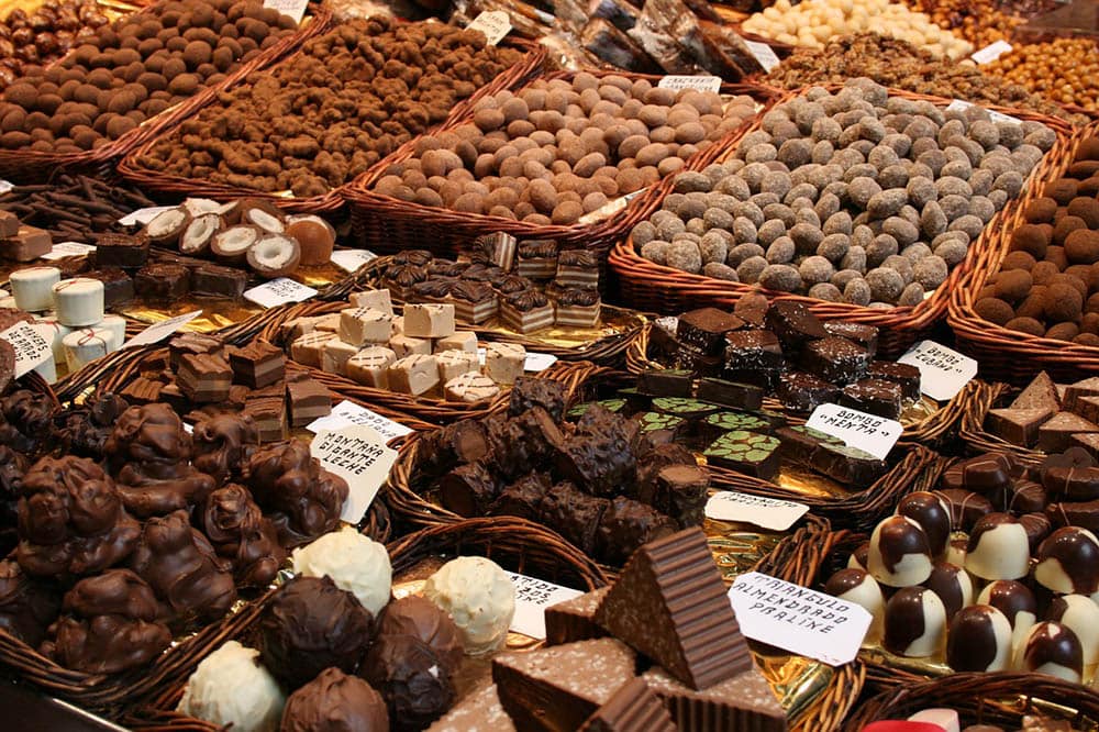 variety of chocolates