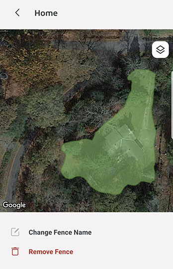 view of fence on spot on app