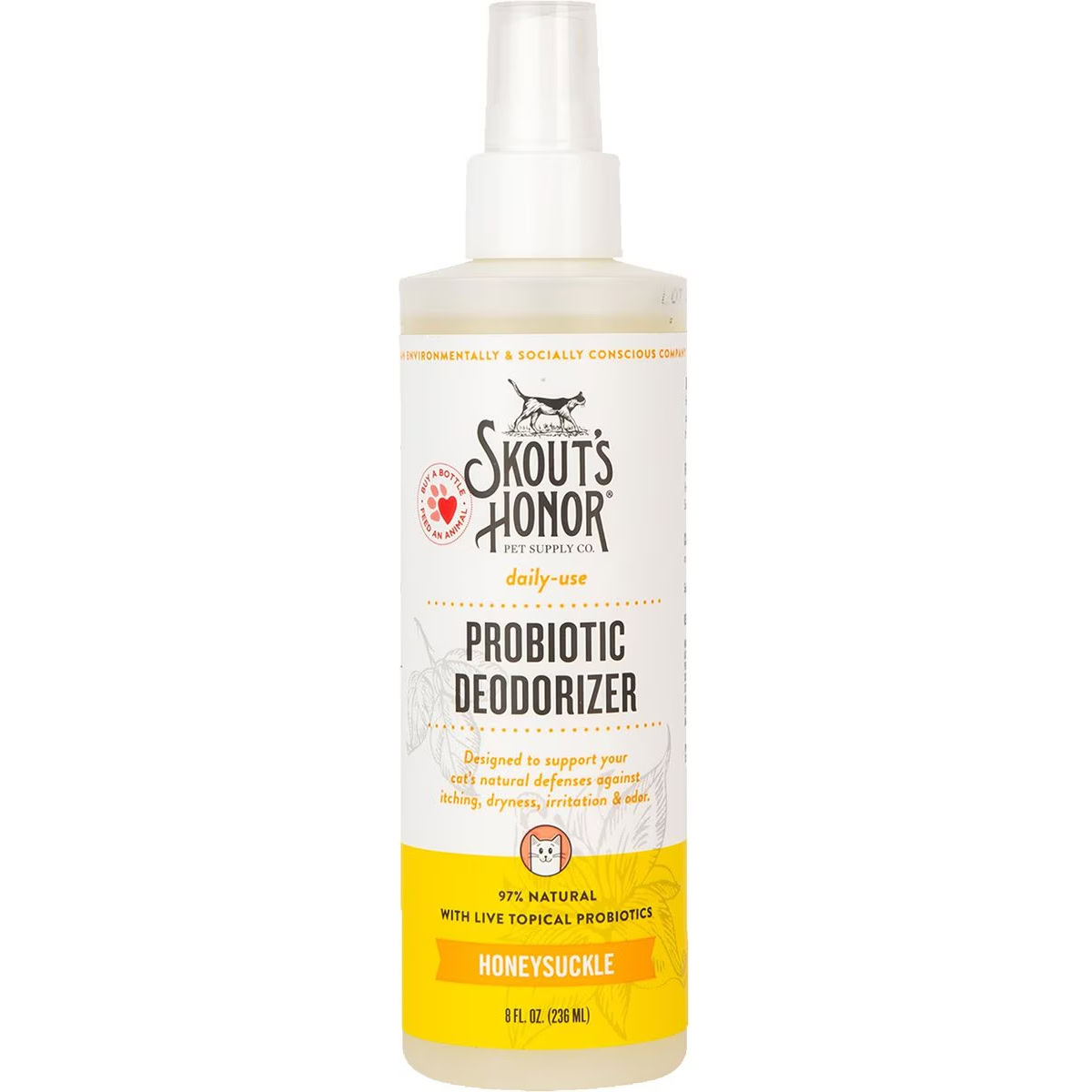 Skout’s Honor Probiotic Honeysuckle Daily Use Cat Deodorizer 