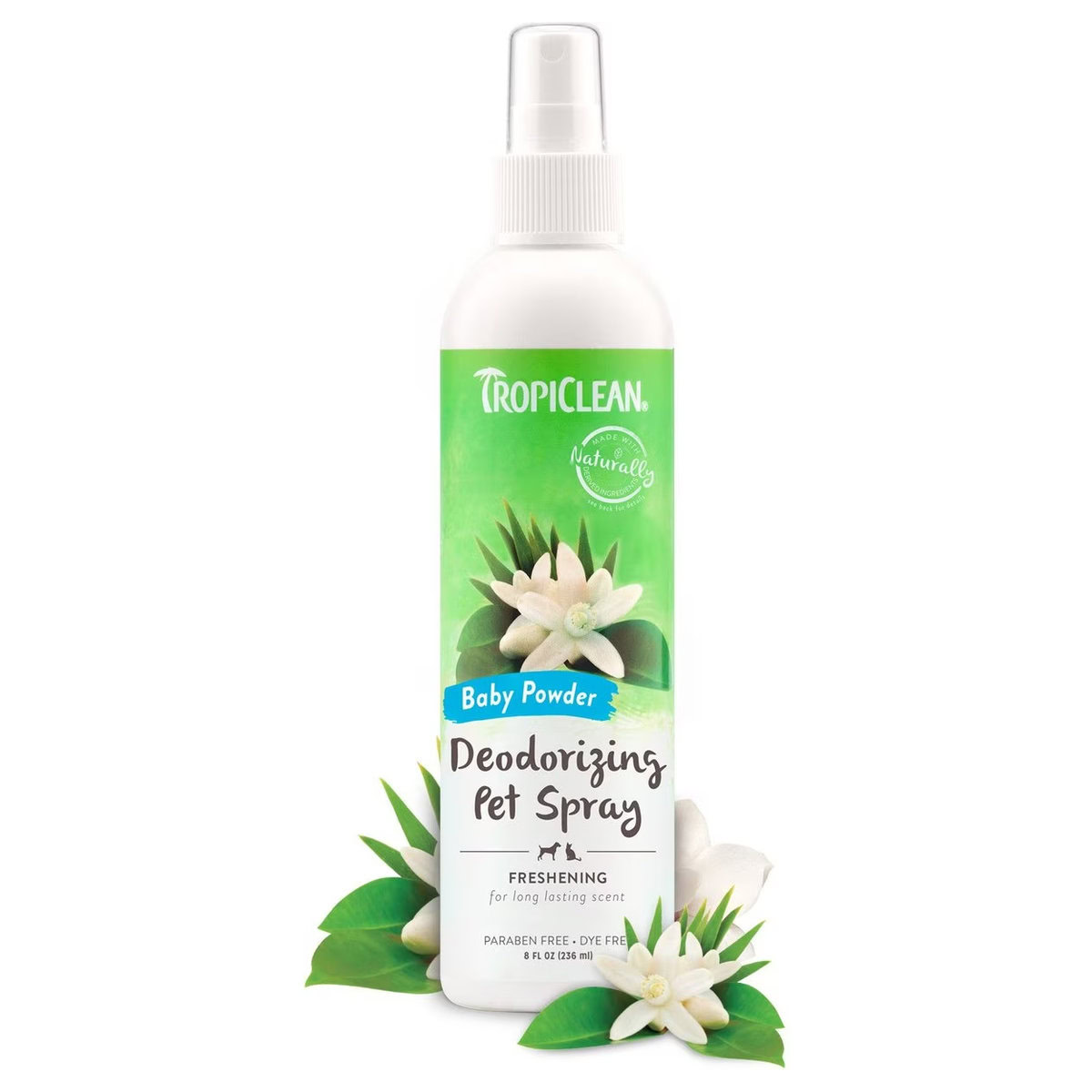 TropiClean Baby Powder Deodorizing & Odor Eliminating Dog & Cat Spray