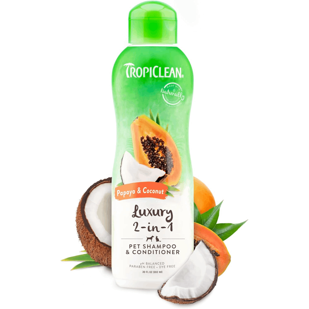 TropiClean Luxury 2-In-1 Papaya & Coconut Dog Shampoo & Conditioner
