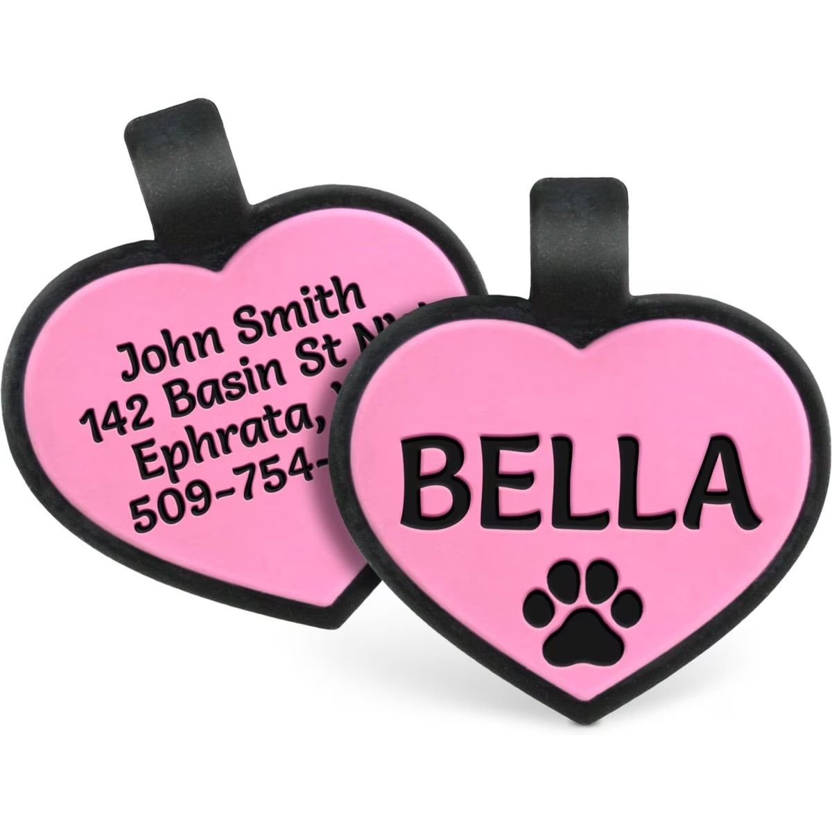 GoTags Personalized Silicone Heart Dog & Cat ID Tag
