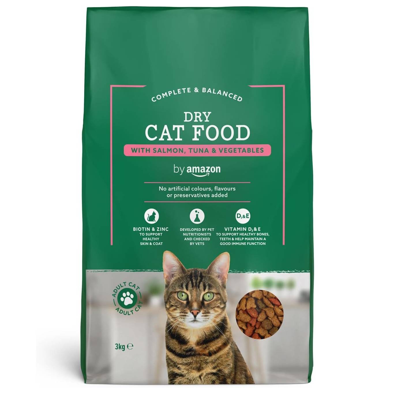 Complete Dry Cat Food with Salmon, Tuna, and Vegetables