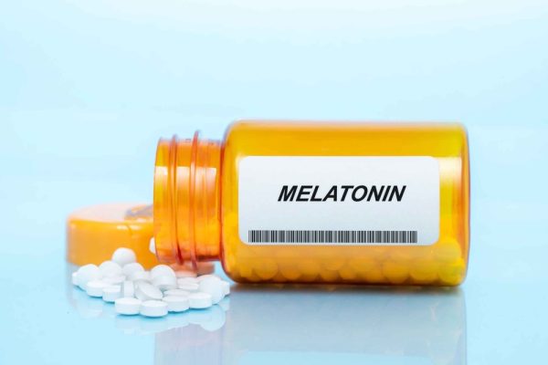 Melatonin Drug In Prescription Medication Pills Bottle