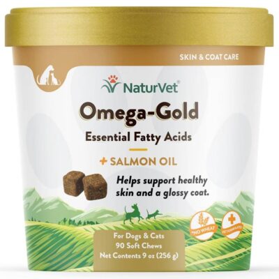 NaturVet Omega-Gold Plus Salmon Oil Supplement