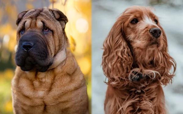 Parent breeds of the Cocker-Pei (Shar Pei Cocker Spaniel Mix) - Featured Image